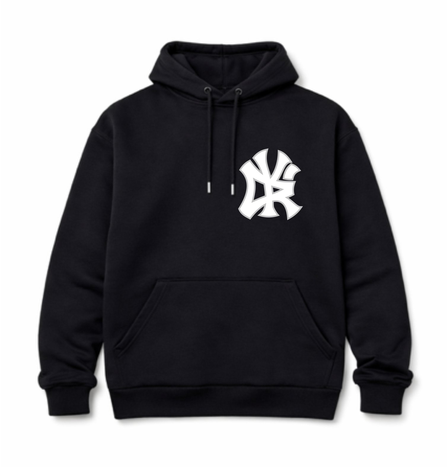 MOLETOM CANGURU MONOGRAMA PRETO